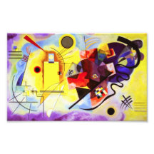 Croquis de mise au point rouge jaune de Kandinsky Photos Sur Toile