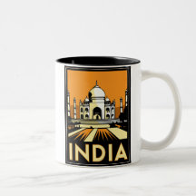 cru de voyage d'art déco du Taj Mahal Inde rétro Tasses À Café