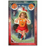Cru - fille de Halloween avec le masque