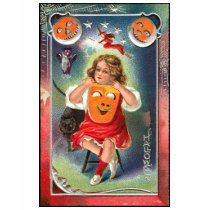 Cru - fille de Halloween avec le masque