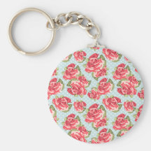Cru floral de roses chics minables de Keychain Porte-clés