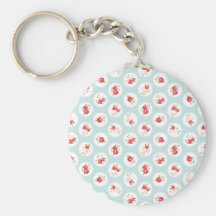 Cru girly de roses chics minables porte-clés