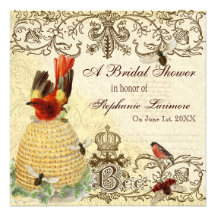 Cru heureux d'abeille, invitation nuptiale d'invit
