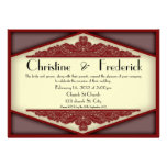 Cru rose sombre, 5"" invitation x7