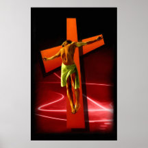 Crucifixion - toile de beaux-arts contemporaine de posters
