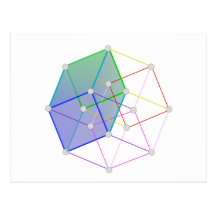 Cube hyper 2 -- la science fraîche dans 4D ! Carte Postale