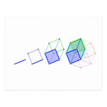 Cube hyper -- la science fraîche dans 4D ! Carte Postale