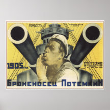 Cuirassé Potemkin par le film 1925 d'Eisenstein Affiches