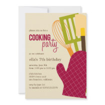 Cuisine élégante faisant cuire des invitations de 