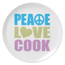 Cuisinier d'amour de paix assiette pour soirée