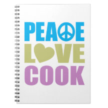 Cuisinier d'amour de paix carnets