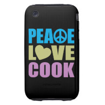 Cuisinier d'amour de paix étuis iPhone 3 tough 