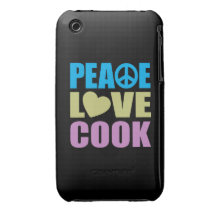 Cuisinier d'amour de paix coques Case-Mate iPhone 3