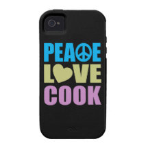 Cuisinier d'amour de paix coque Case-Mate iPhone 4