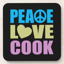 Cuisinier d'amour de paix sous-bock