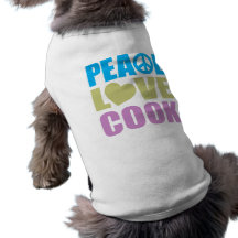 Cuisinier d'amour de paix manteaux pour chien