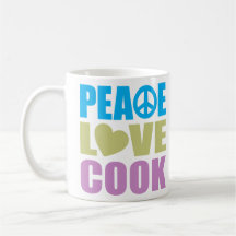 Cuisinier d'amour de paix mugs à café