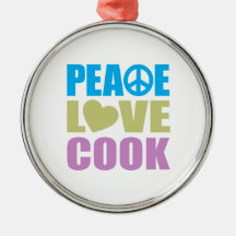 Cuisinier d'amour de paix ornement de noël