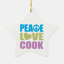 Cuisinier d'amour de paix ornements