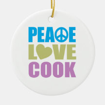 Cuisinier d'amour de paix ornements