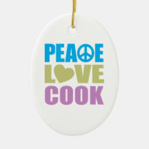 Cuisinier d'amour de paix ornements de noël