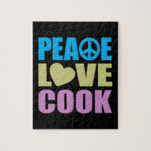 Cuisinier d'amour de paix puzzle