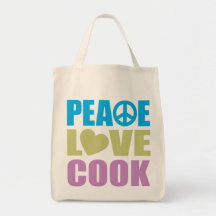 Cuisinier d'amour de paix sac de toile