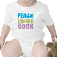 Cuisinier d'amour de paix t-shirts