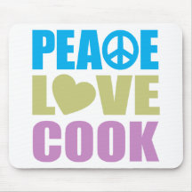 Cuisinier d'amour de paix tapis de souris