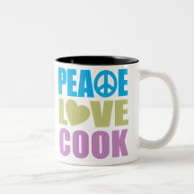 Cuisinier d'amour de paix tasse