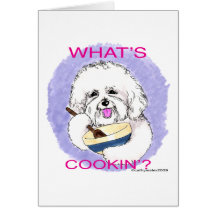 Cuisinier de Bichon Carte De Vœux