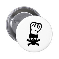 cuisinier noir de tête de chefs de crâne de chef badges publicitaires