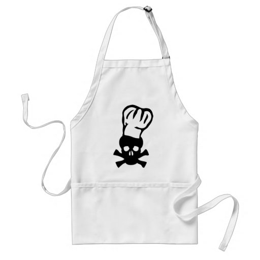 cuisinier noir de tête de chefs de crâne de chef tabliers