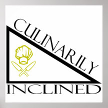 Culinaire incliné affiche