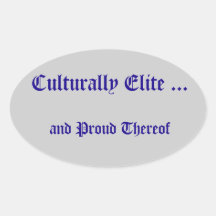 Cultureel de Sticker van de Elite