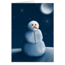 Cumul de deux emplois de bonhomme de neige cartes de vœux