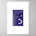 Cup Drinking Game Rules du Roi Posters