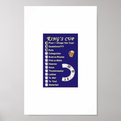 Cup Drinking Game Rules du Roi par DiamondDraw