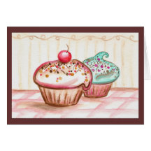 Cupcake dankt u kaardt wenskaart