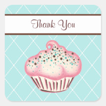 Cupcake dankt u Stickers
