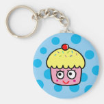 cupcake keychain in blauw sleutelhanger