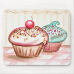 Cupcakes met bestrooit Mousepad Muis Matten