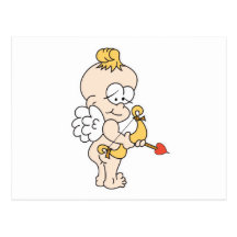 Cupidon mignon idiot d'amour cartes postales
