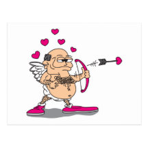 cupidon sale de vieil homme cartes postales