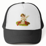 Cupidon vintage sur la protection de lis