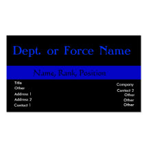 Customisez ce ThinBlueLine Cartes De Visite Personnelles