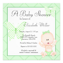 Cute American Girl Baby Shower Invitation