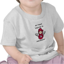 Cutietoots "mon coeur appartient à… " t-shirt