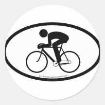 Cycliste Adhésif Rond