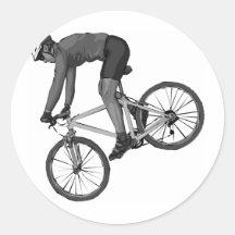 Cycliste Adhésif Rond